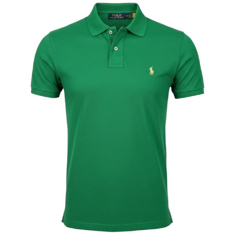 Polo Ralph Lauren Masculina Verde Esmeralda Pony Limão