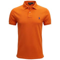 Polo Ralph Lauren Masculina Laranja Pony Azul