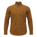 Camisa Ralph Lauren Masculina Xadrez Mostarda Pony Preto