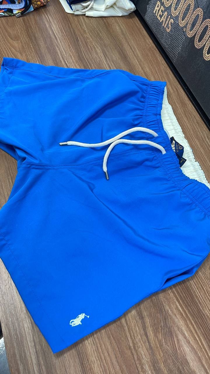 Shorts Ralph Lauren Masculino Praia Cor Azul Oceano
