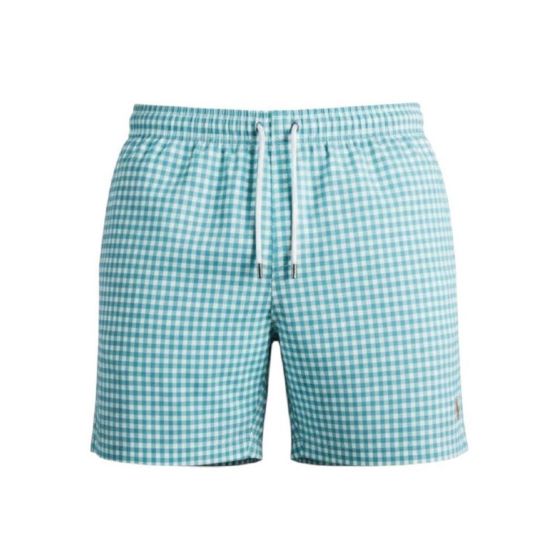 Shorts Ralph Lauren Masculino Xadrez Verde Bebê