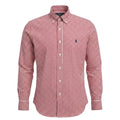 Camisa Ralph Lauren Masculina Xadrez Quadros Vermelho Pony Marinho