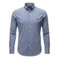 Camisa Ralph Lauren Masculina Xadrez Viscolinho Azul Pony Bordô
