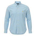 Camisa Ralph Lauren Masculina Xadrez Azul Bebê Pony Amarelo