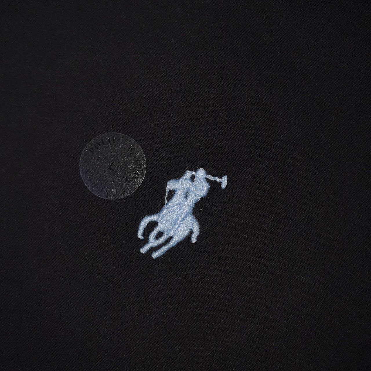 Camiseta Básica Ralph Lauren Masculina Preta Pony Neon