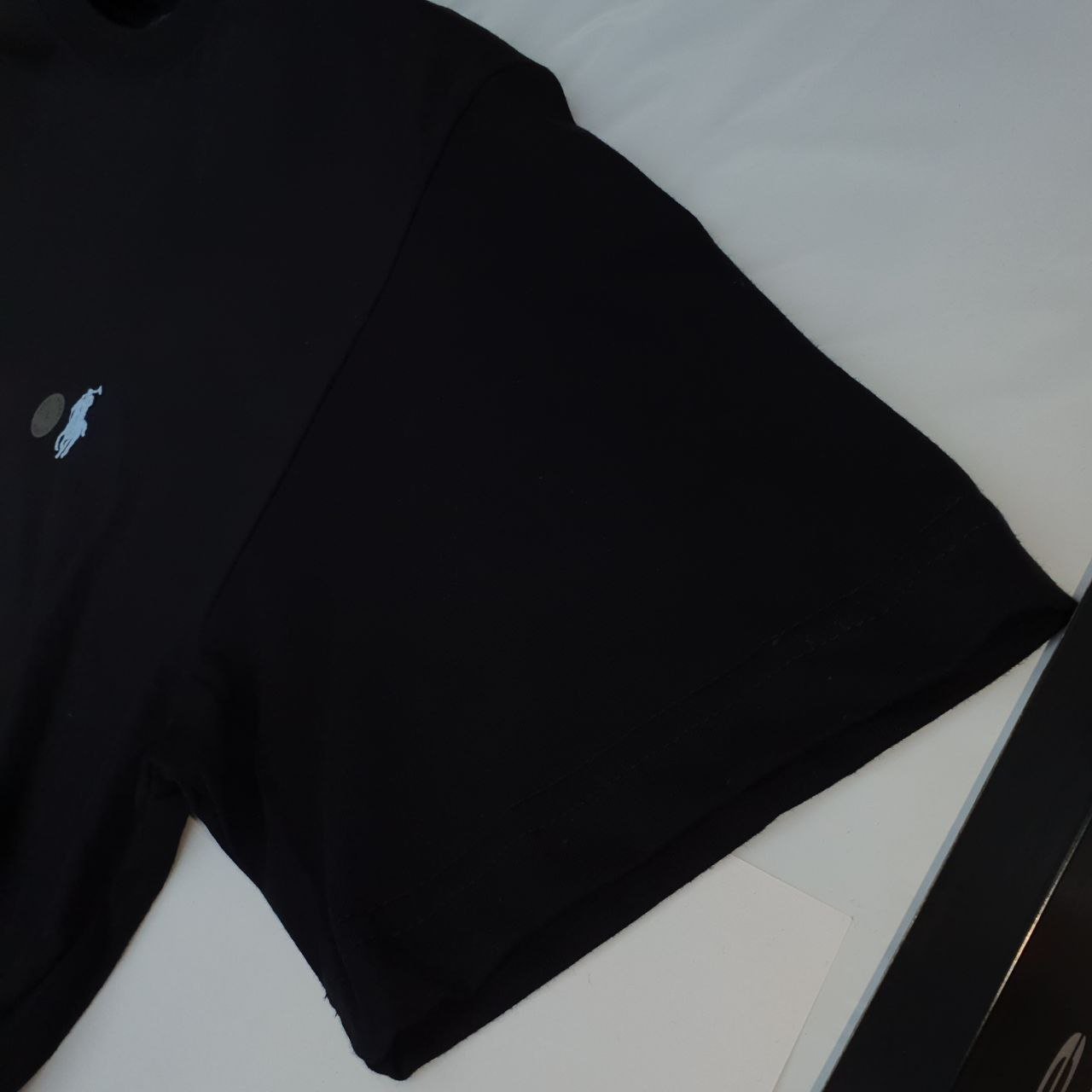 Camiseta Básica Ralph Lauren Masculina Preta Pony Neon