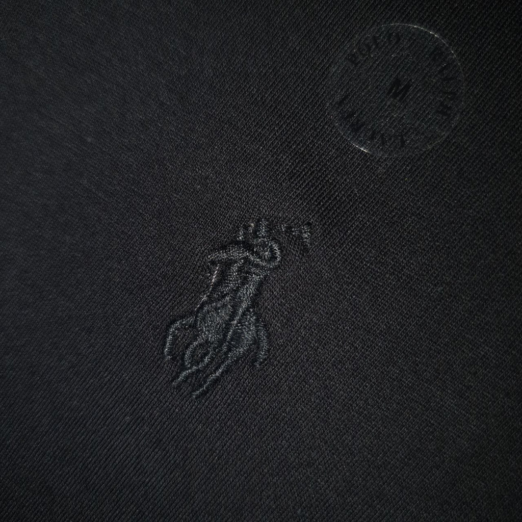 Camiseta Básica Ralph Lauren Masculina Preta Pony Monocromático
