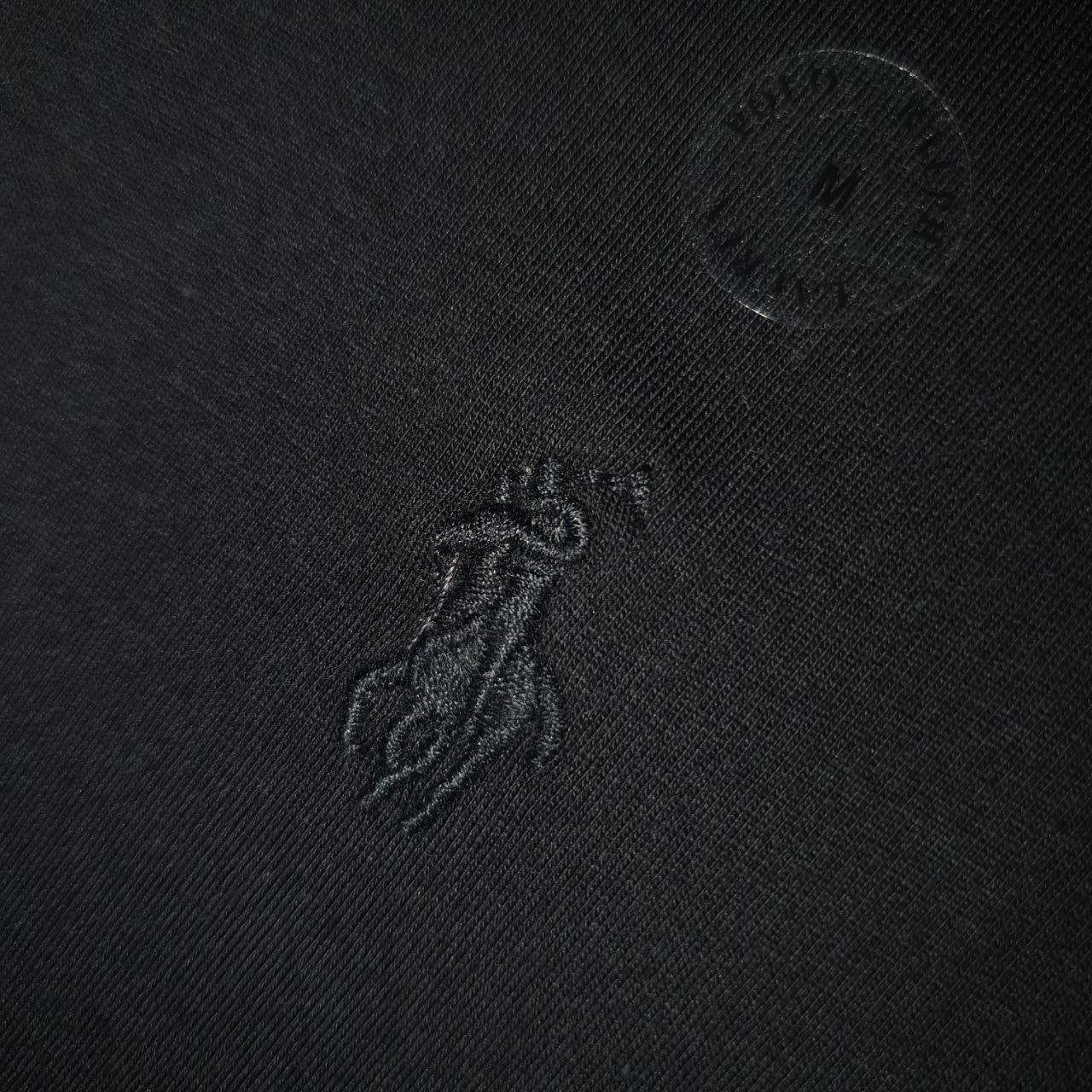 Camiseta Básica Ralph Lauren Masculina Preta Pony Monocromático