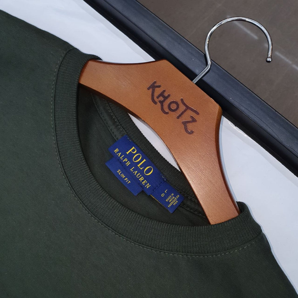 Camiseta Básica Ralph Lauren Masculina Verde Pony Limão