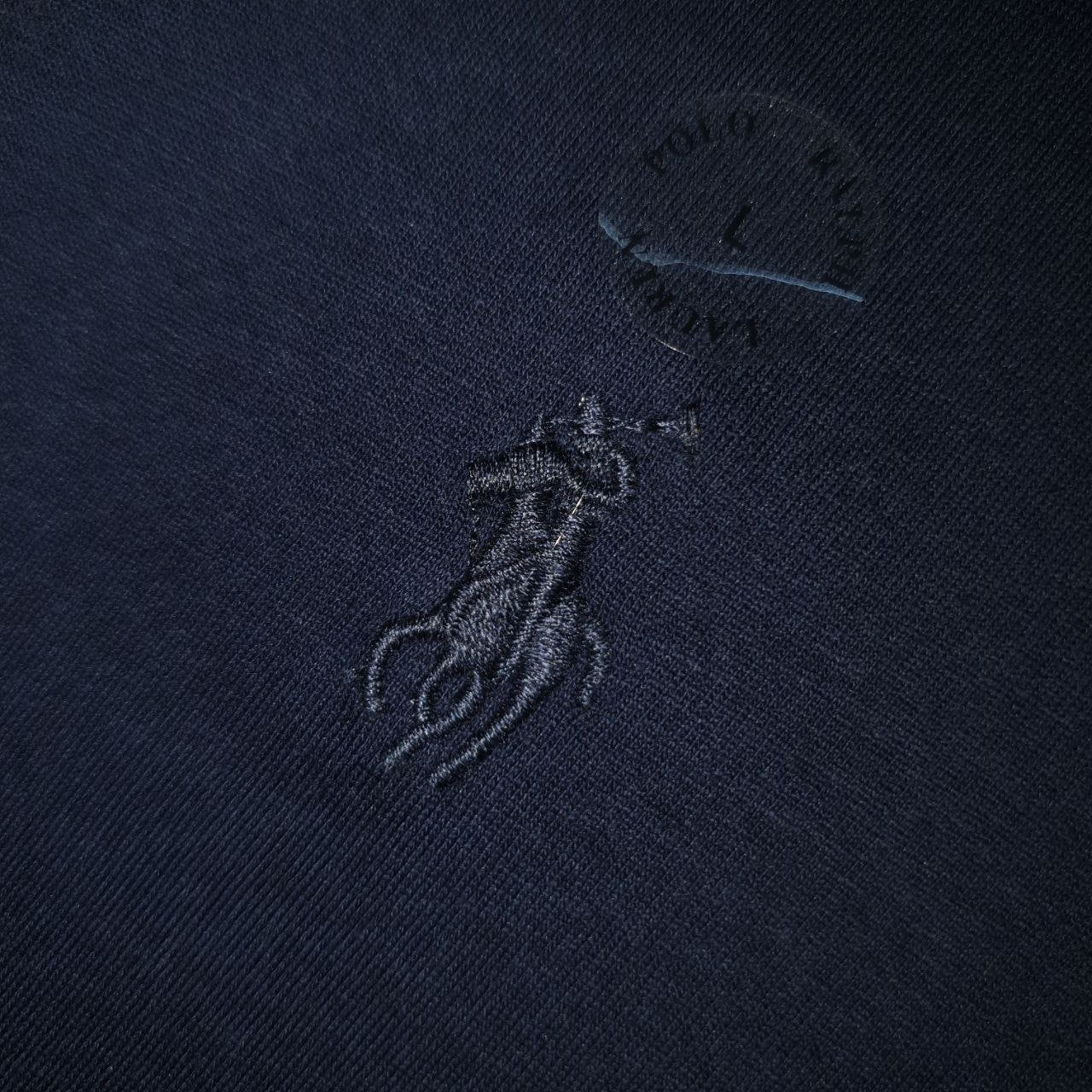 Camiseta Básica Ralph Lauren Masculina Azul Marinho Pony Monocromático