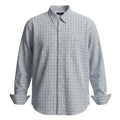 Camisa Ralph Lauren Masculina Xadrez Listrado Creme Pony Dourado