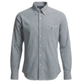 Camisa Ralph Lauren Masculina Micro Xadrez Listras Preta Pony Roxo