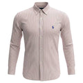 Camisa Ralph Lauren Masculina Listras Europeia Pony Azul