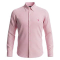 Camisa Ralph Lauren Masculina Micro Xadrez Rosa Pony Cereja