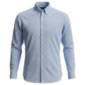 Camisa Ralph Lauren Masculina Xadrez Azul Oceano Pony Rosa