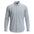 Camisa Ralph Lauren Masculina Xadrez Azul Piscina Pony Amarelo
