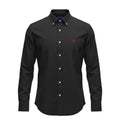 Camisa Ralph Lauren Masculina Oxford Seda Preta Pony Vermelho