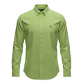 Camisa Ralph Lauren Masculina Oxford Seda Verde Abacate Pony Verde