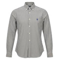 Camisa Ralph Lauren Masculina Preta Listras Americana Pony Azul