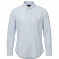 Camisa Ralph Lauren Masculina Azul Bebê Listras Americana Pony Coral