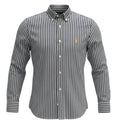 Camisa Ralph Lauren Masculina Preta Listras Europa Pony Dourado