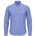 Camisa Ralph Lauren Masculina Azul Listras Europa Pony Amarelo