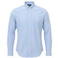 Camisa Ralph Lauren Masculina Micro Xadrez Azul Bebê Pony Branco