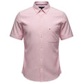Camisa Tommy Hilfiger Masculina Oxford Manga Curta Rosa Bebê