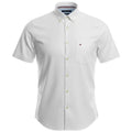 Camisa Tommy Hilfiger Masculina Oxford Manga Curta Branca