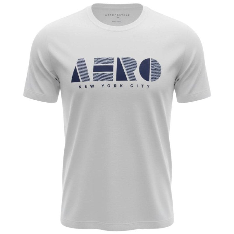 Camiseta Aeropostale Masculina Branca Logo Marinho
