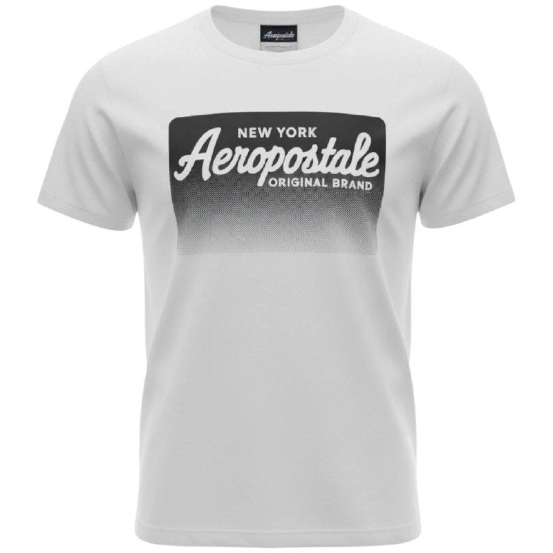 Camiseta Aeropostale Masculina Branca Logo Emborrachado