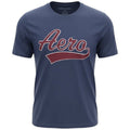 Camiseta Aeropostale Masculina Azul Marinho Logo Bordô