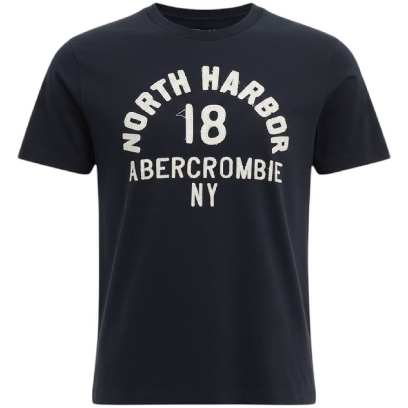 Camiseta Abercrombie Masculina Petróleo Estampa NY