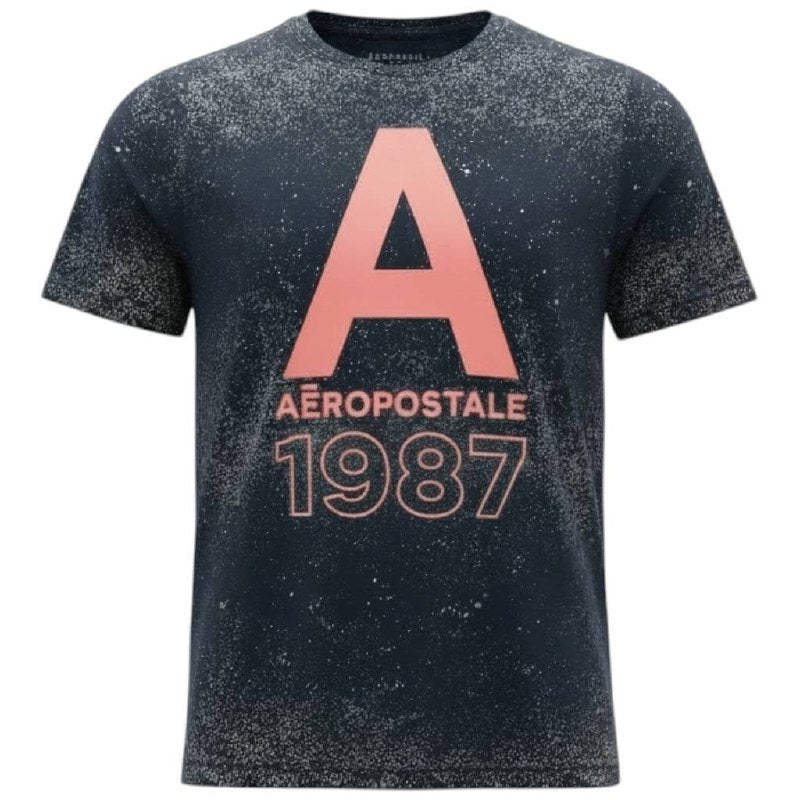 Camiseta Aeropostale Masculina Azul Galáxia Estampa Rosê