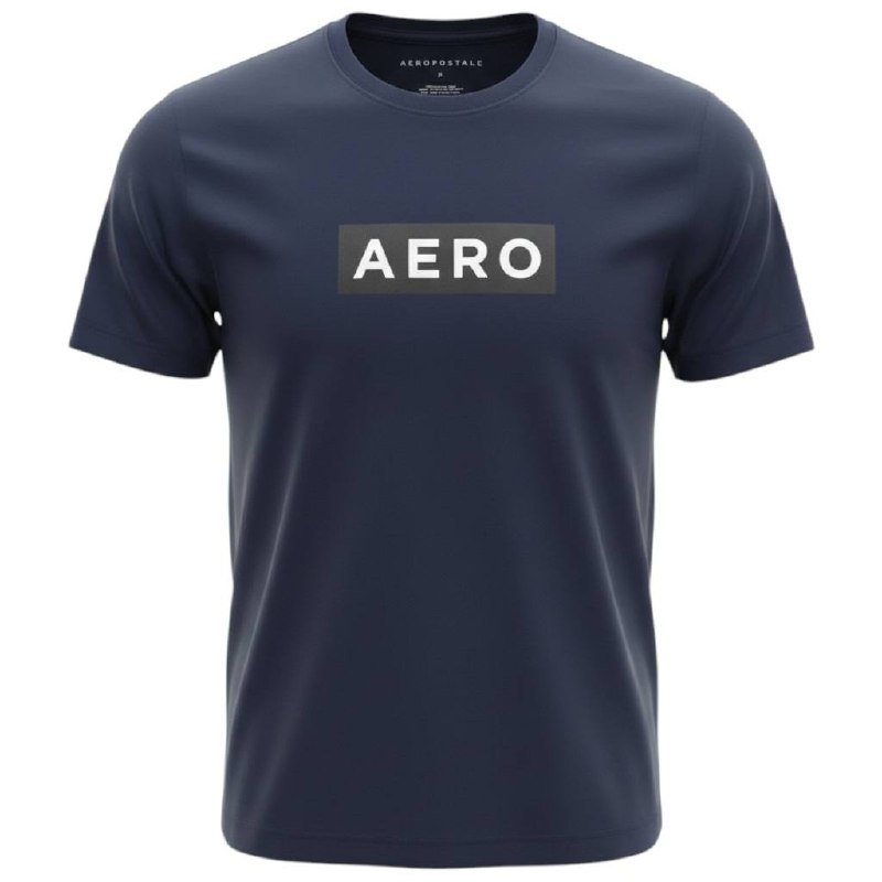 Camiseta Aeropostale Masculina Marinho Estampa Clássica