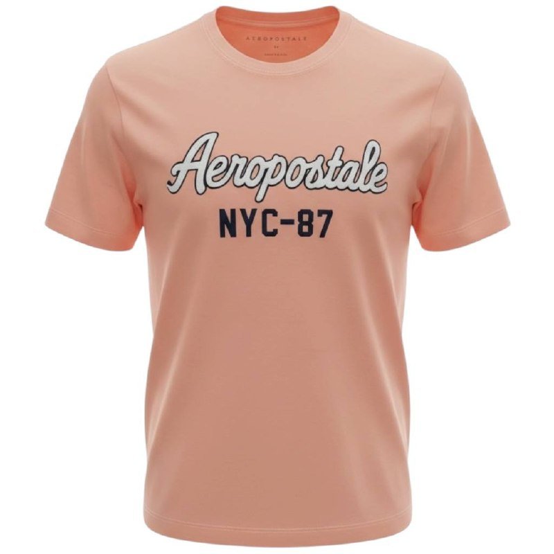 Camiseta Aeropostale Masculina Coral Estampa NYC 87