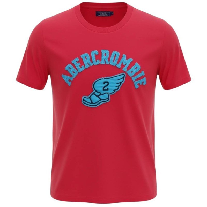 Camiseta Abercrombie Masculina Rosê Estampa Atlética