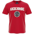 Camiseta Abercrombie Masculina Vermelha Estampa Brasão