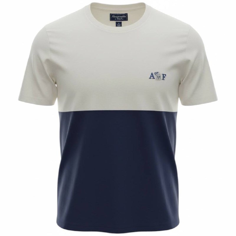 Camiseta Abercrombie Masculina Dual Color Logo Clássico