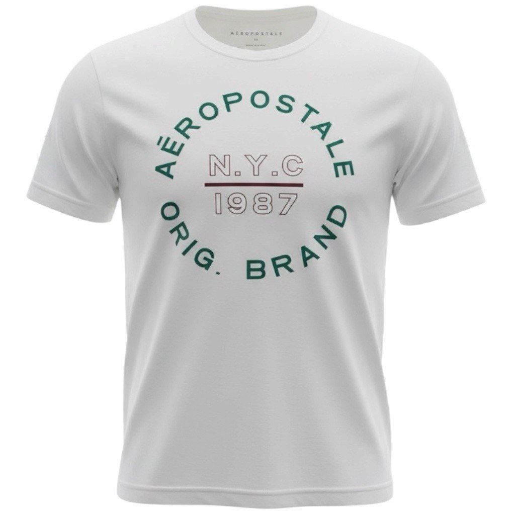 Camiseta Aeropostale Masculina Branca Estampa NYC 1987