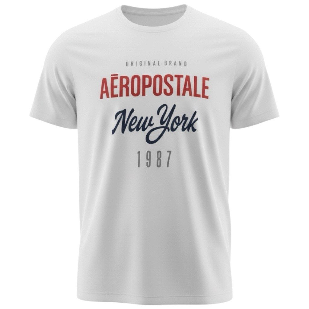 Camiseta Aeropostale Masculina Branca Estampa New York