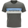 Camiseta Aeropostale Masculina Chumbo Estampa Centralizada Azul e Branco