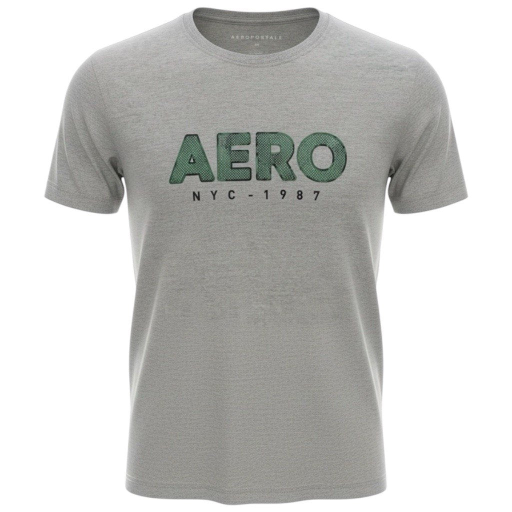 Camiseta Aeropostale Masculina Cinza Estampa Camuflada