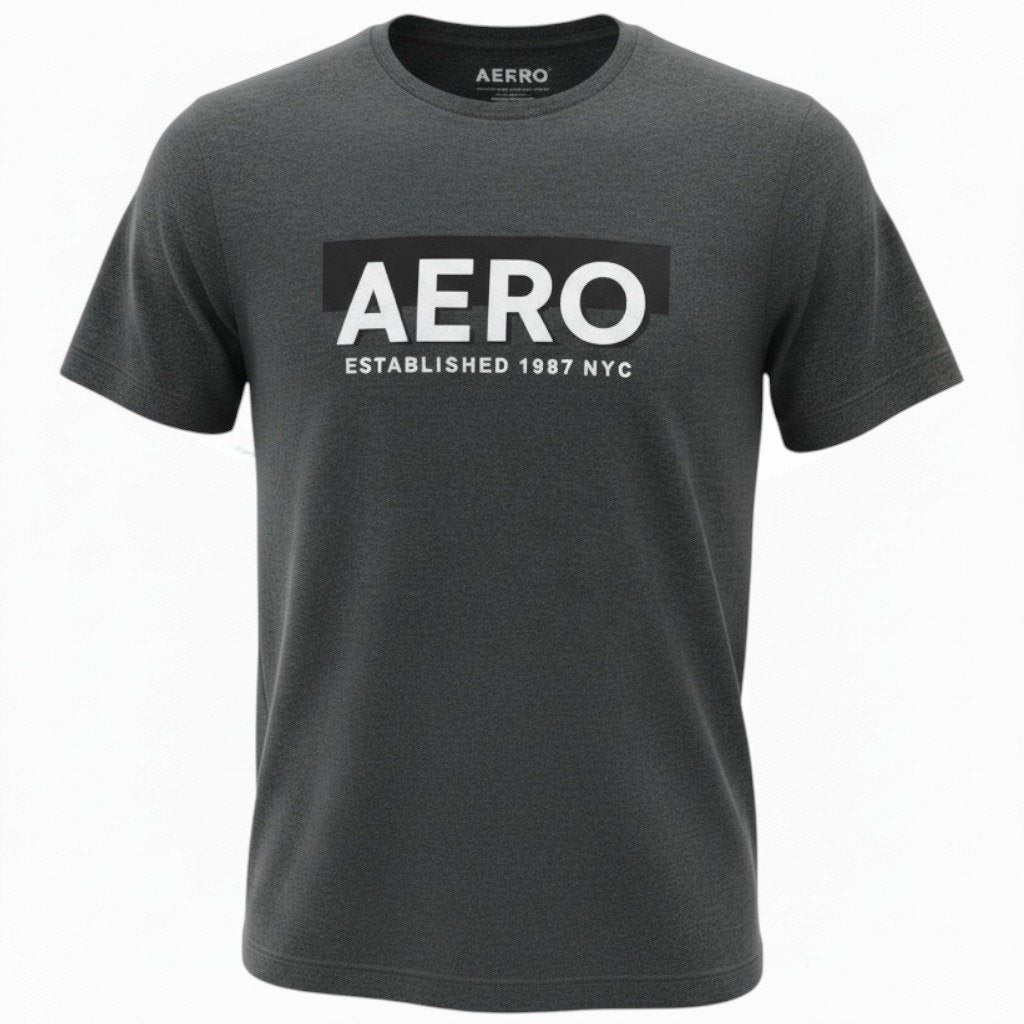 Camiseta Aeropostale Masculina Chumbo Estampa Clássica NYC