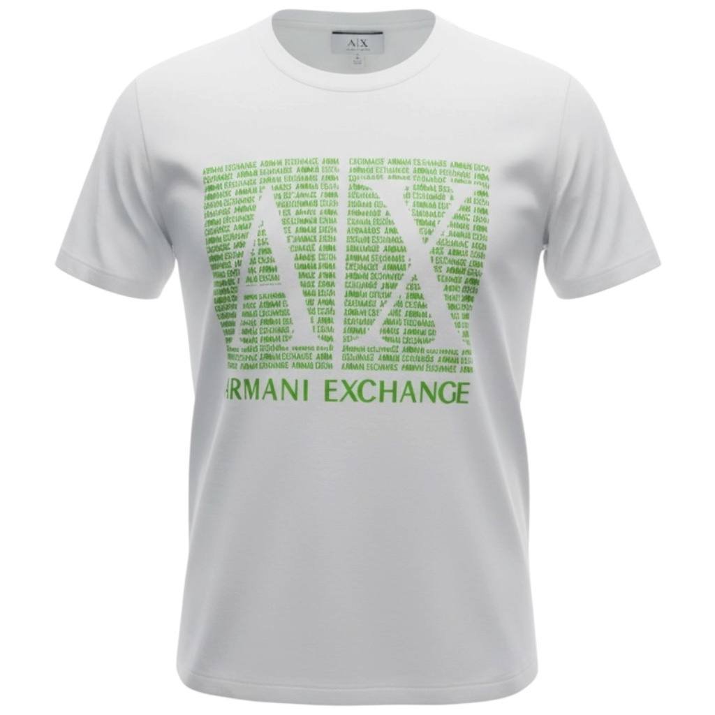 Camiseta Armani Exchange Masculina Branca Estampa AX