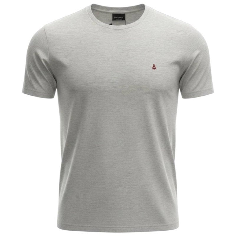 Camiseta Básica king&Joe Masculina Mescla Logo Bordô
