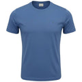 Camiseta Básica king&Joe Masculina Azul Cinzento Logo Cinza