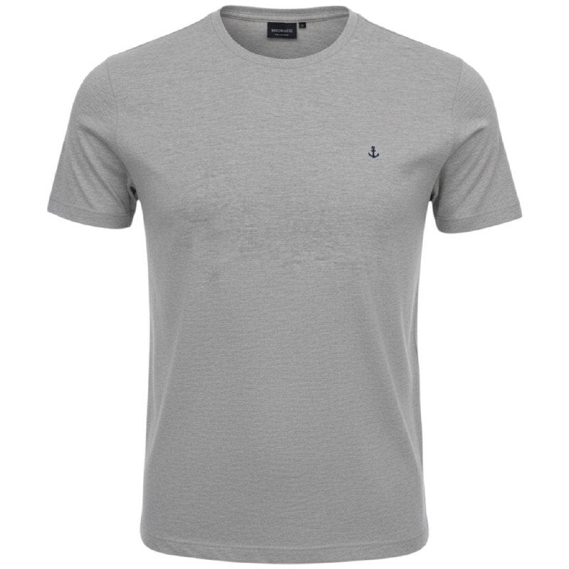 Camiseta Básica king&Joe Masculina Cinza Logo Marinho