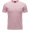 Camiseta Básica king&Joe Masculina Rosa Bebê Logo Preto