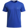 Camiseta Básica King&Joe Masculina Azul Oceano Logo Cinza